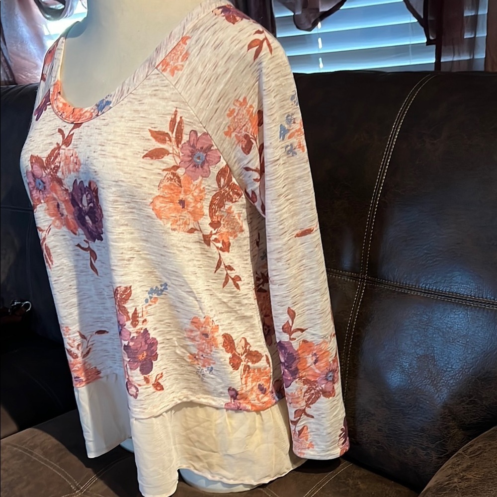 Living Doll Pink and Purple Long Sleeve Tee - Picture 2 of 7